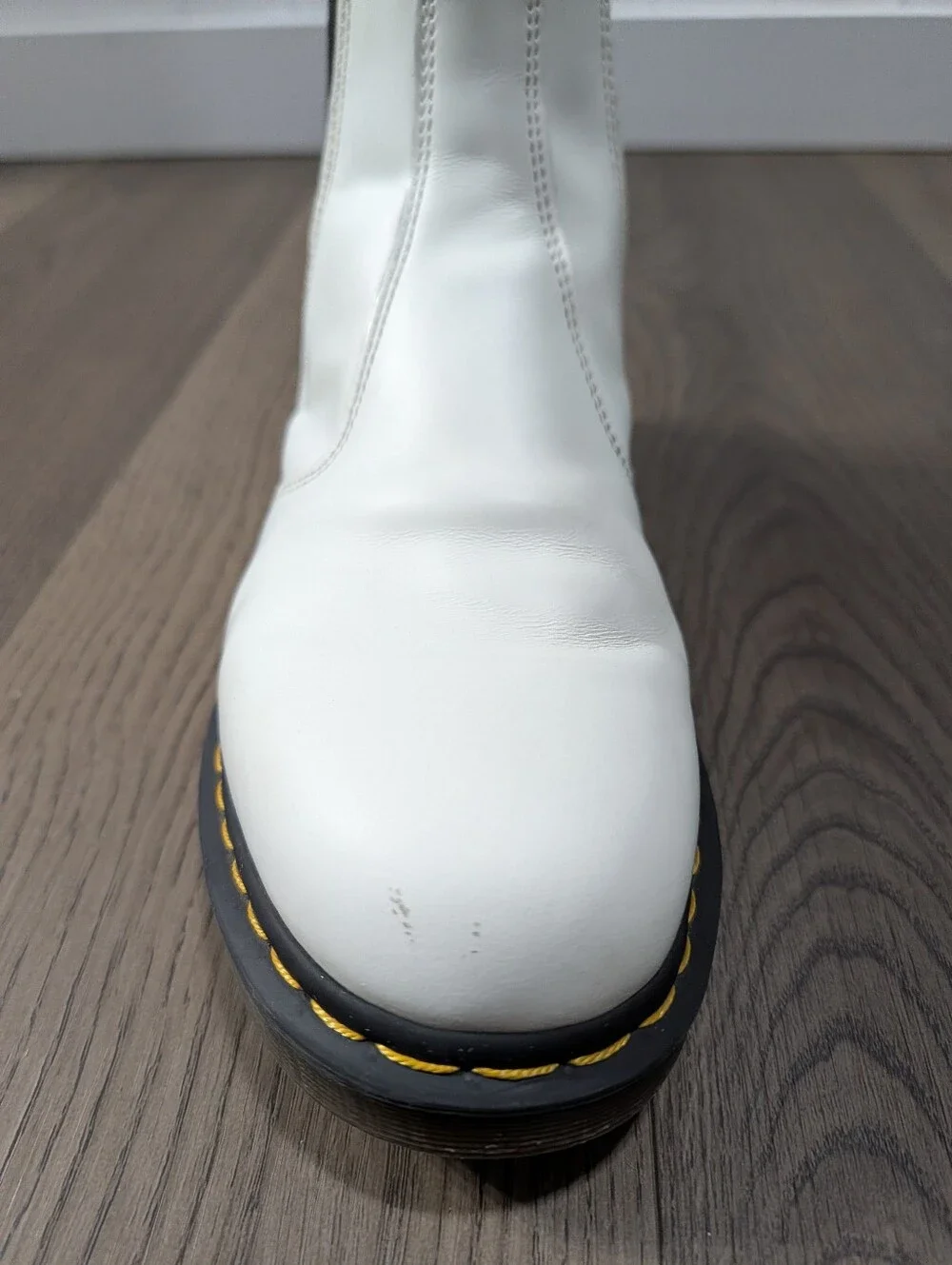 Dr. Martens Yellow Stitch Smooth Leather Chelsea Boots